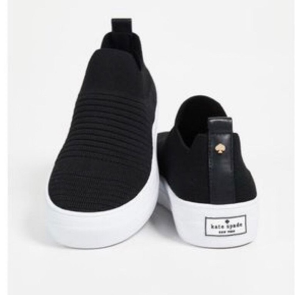 *PRICE DROP* kate spade | Gerrard Slip-On Knit Black Platform Sneaker 9